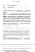 Commercial Lease drafted by attorney.